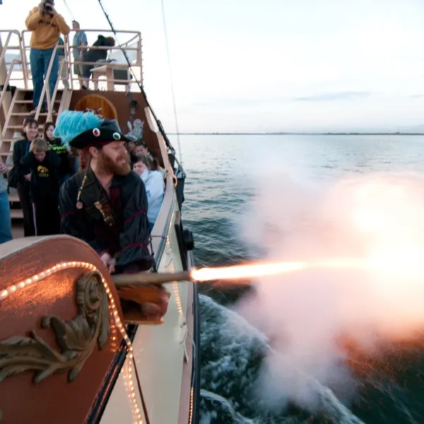 firing the cannon